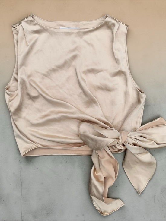 Anthropologie Tops - New Anthropologie Mare Mare Silk Tie-Front Sleeveless Top Small